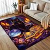 Mystical black cat with tarot cards Pattern Rug Carpets for Bedroom Living Room Sofa Mat Creative Door Mat Cloakroom Home Decor