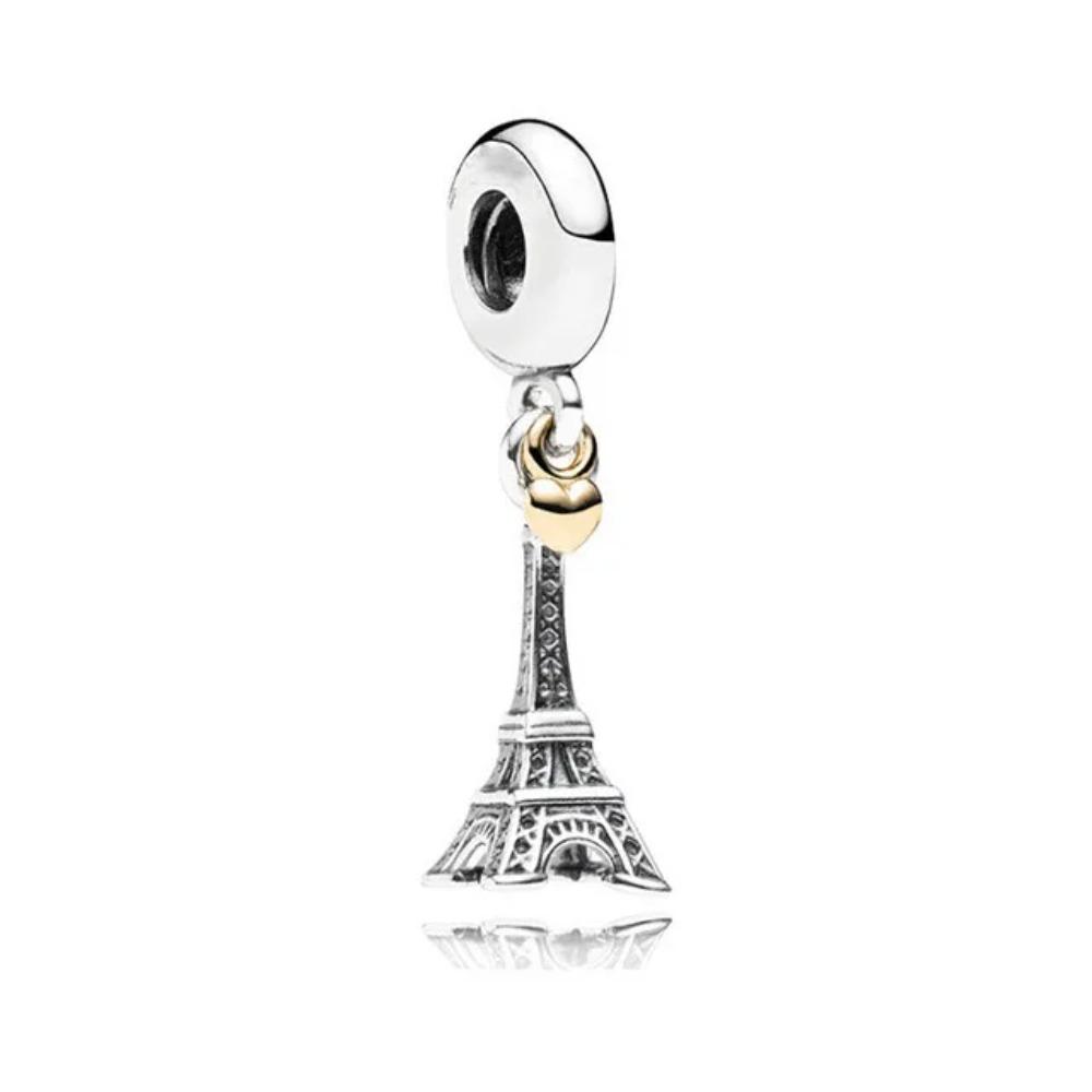 New S925 Silver Flag Balance Tower Charm Pendant for Bracelets Necklaces DIY Women Fine Jewelry Accessories