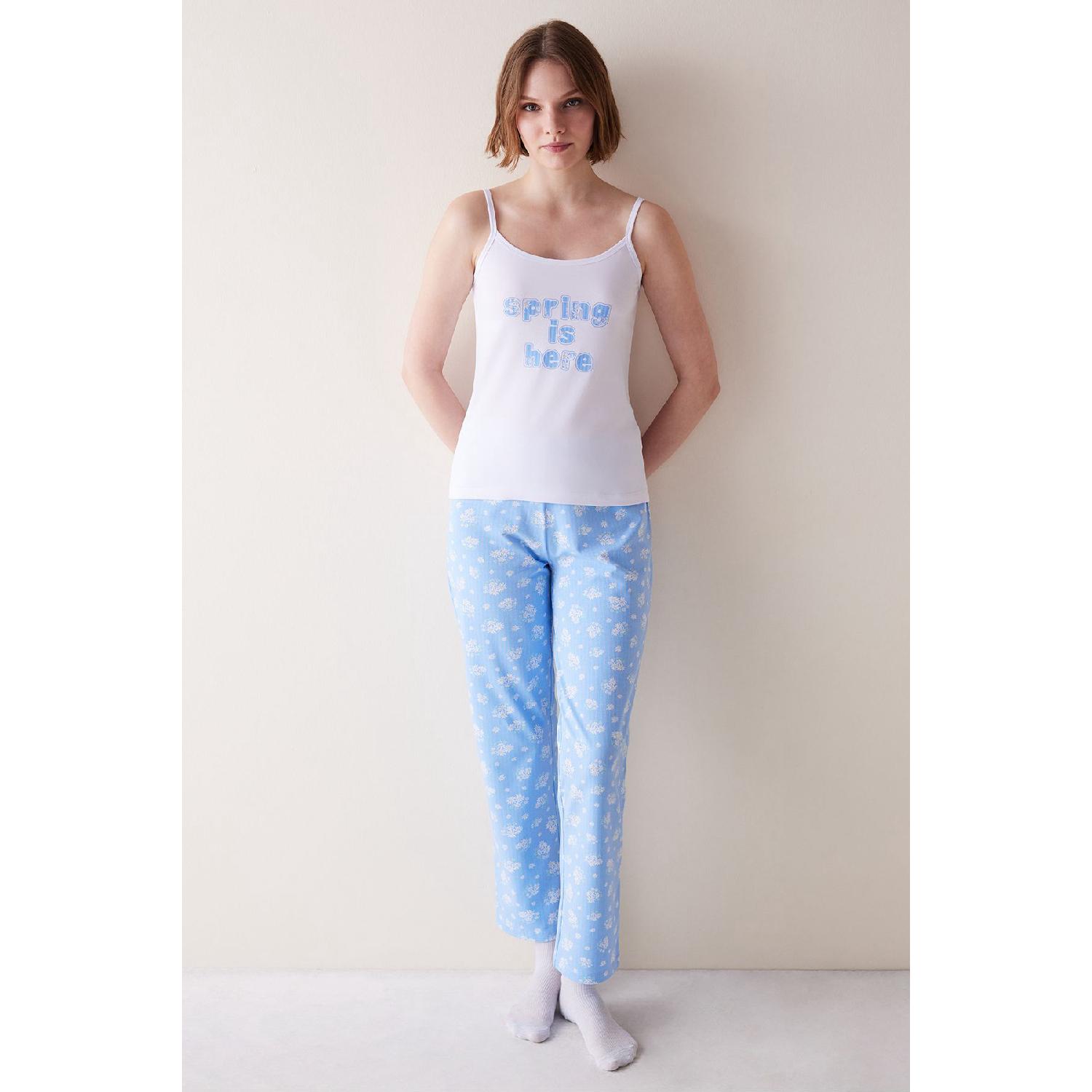 

Daisy Blue Pants Pajama Set XS синій