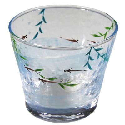 Kyoto Iroe Glas „Junge Blätter“ Gratisglas (Geschenkverpackung) Medaka