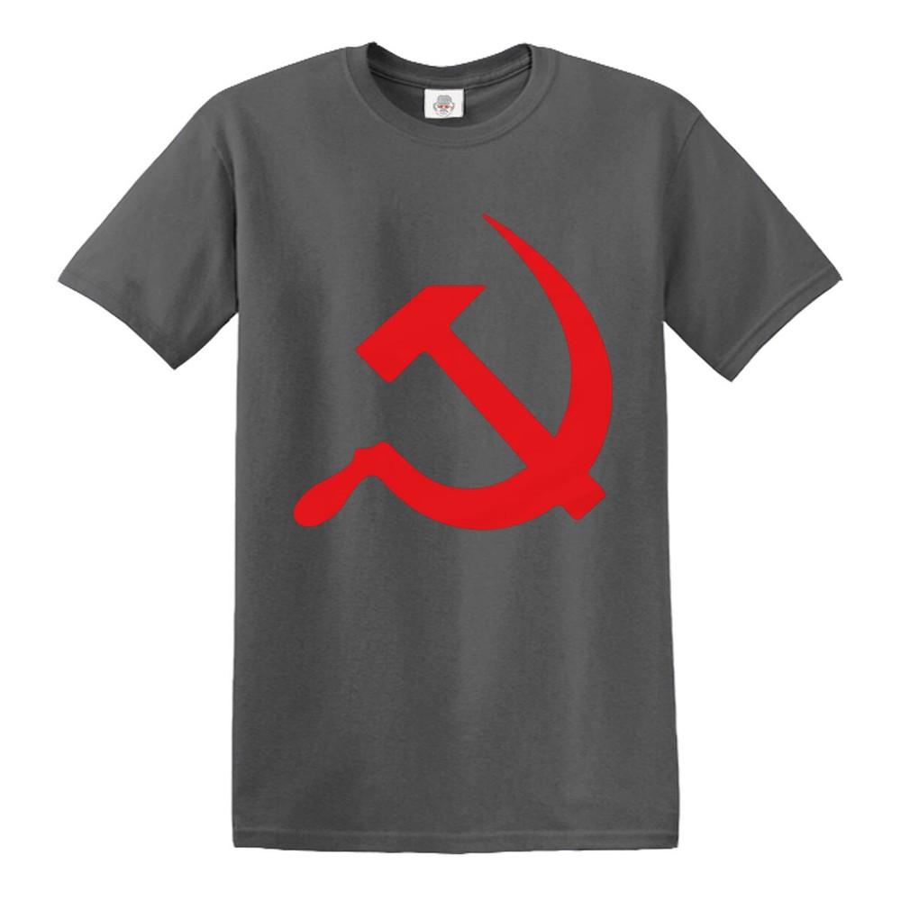 Ussr hammer and sickle soviet tshirt mens cccp russia lenin gift novelty tee 2XL