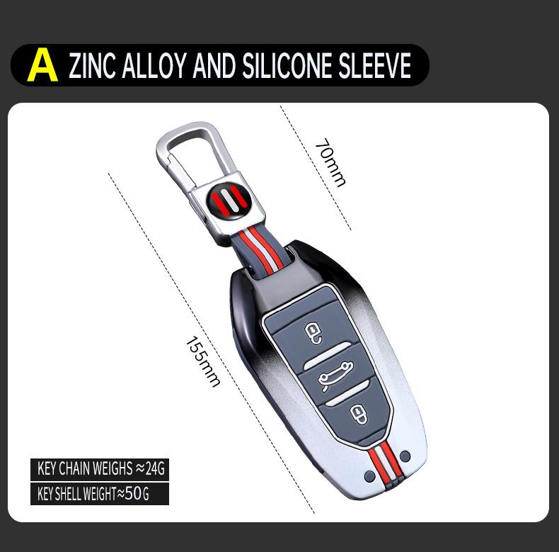 Zinc Alloy Car Key Case Cover For Peugeot 308 3008 508 5008 408 4008 208 301 407 For Citroen C4 C6 C3-XR Picasso DS Accesories