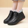 Bottes d'hiver pour femmes Semelle antidérapante Semelle antidérapante Semelle intérieure épaisse et coussinée Chaussures d'hiver douces et chaudes pour dames âgées Bottes d'hiver