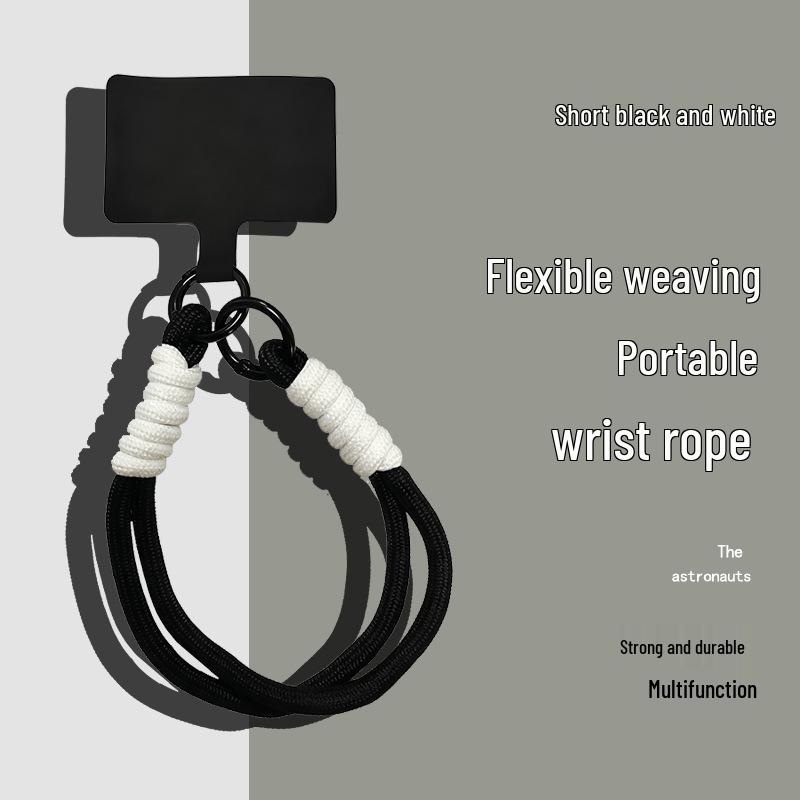 Popular Color-Block Phone Lanyard: Multifunctional Anti-Loss Case, Earphone Cover, Toy Bag, Woven Wrist Strap