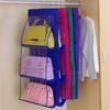 1PC Double-sided Six-mouth Bag Hanging Bag, Non-woven Hanging Handbag Storage Hanging Bag, Bag Storage Bag