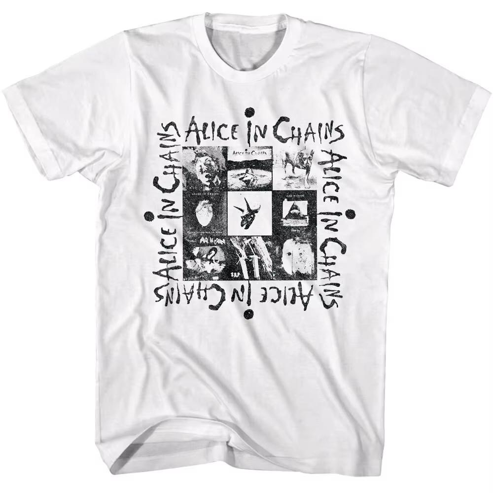Retro Alice in Chains Rockové tričko Bílé tričko pro muže a ženy Velikost S3XL Neformální móda pro každodenní nošení