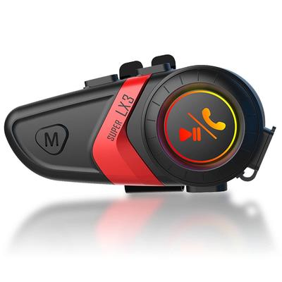 Exclusive Motorcycle Intercom with Helmet Bluetooth IP67 50 Hours of Continuous Smartphone Music Siri Voice Automatic Call and CVC Noise Includes