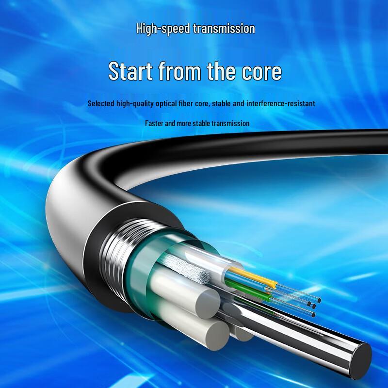 SAMZHE Cavo Fibra Ottica Monomodale da Esterno Corazzato a 4 Fibre