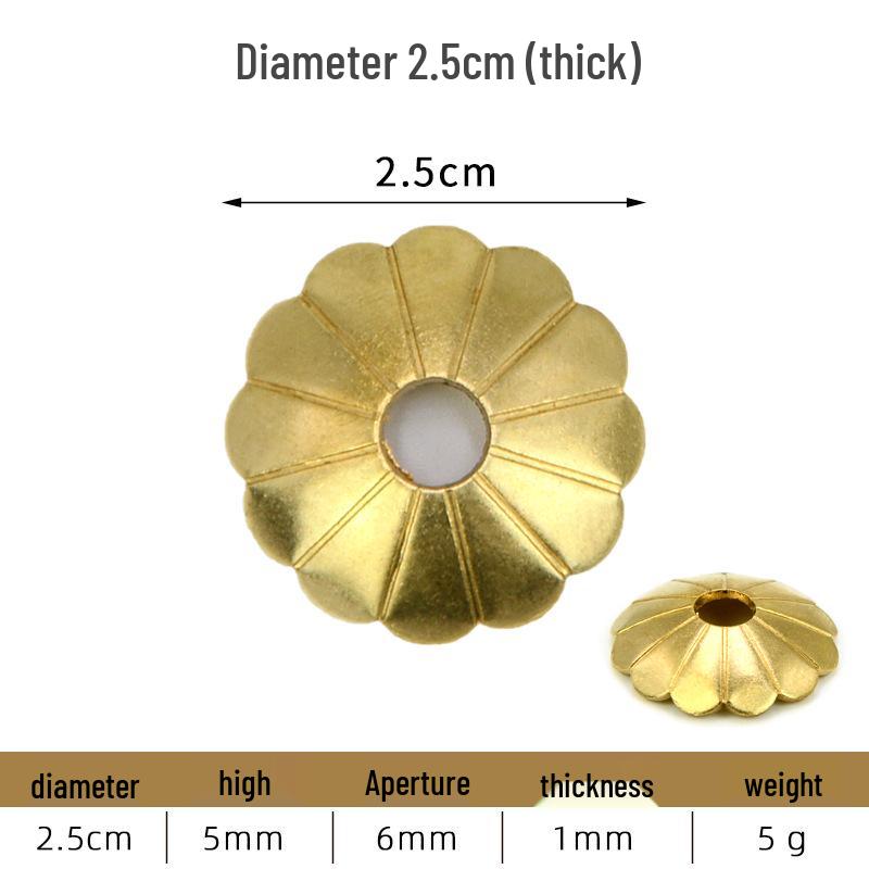 Vintage Brass Furniture Fittings: Antique Gasket, Flat Washer, Irregular Handle, and Base Plate Collection.