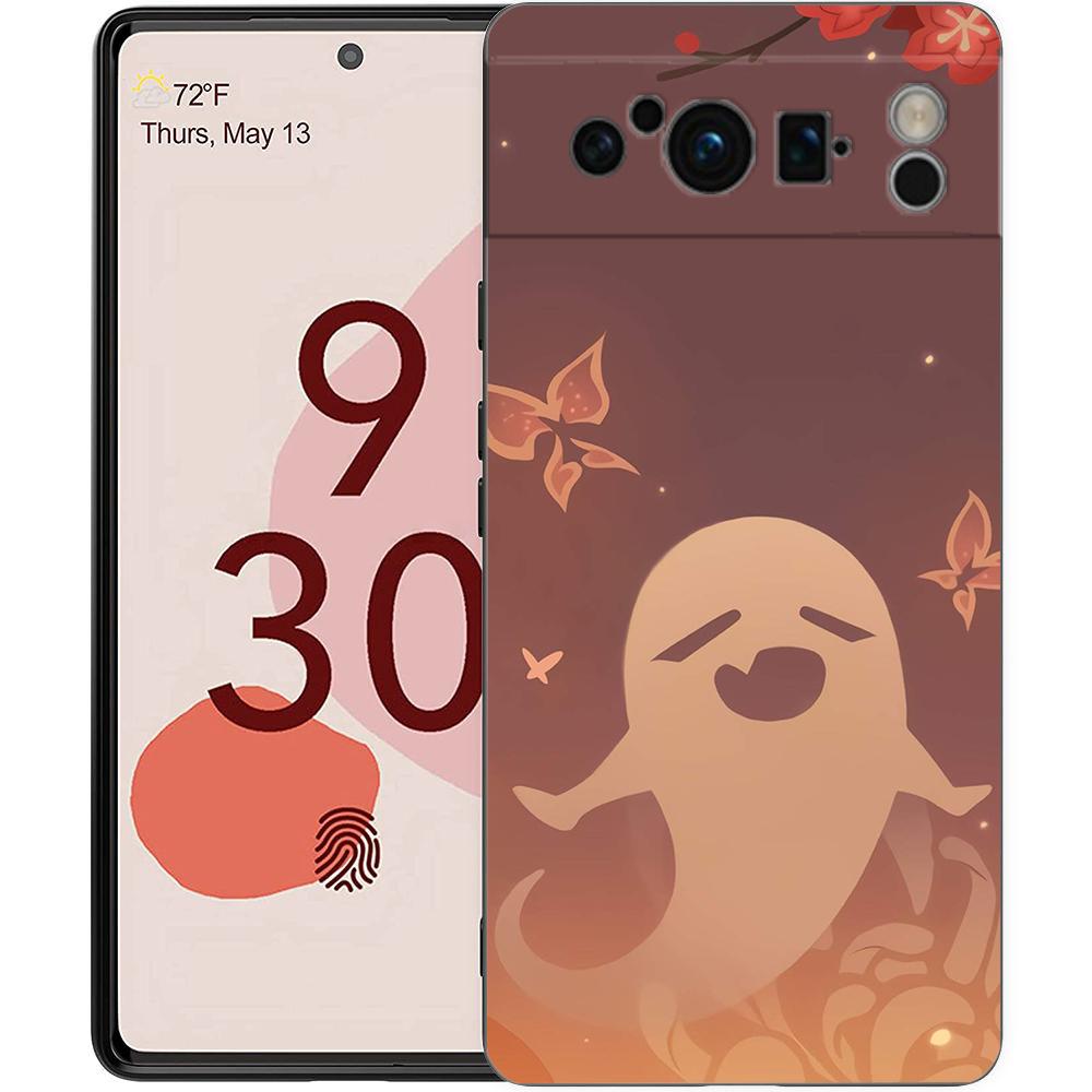Логотип Genshin Impact для Google Pixel 8 7 6 Pro 6A 5G Черный чехол для телефона Мягкая противоударная задняя крышка Силиконовый TPU чехол Coque Pixel 8