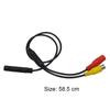Car Reverse Backup Camera 4-Pin Male To Female Connector RCA CVBS Wire Signal Power Adapter Harness 1PC