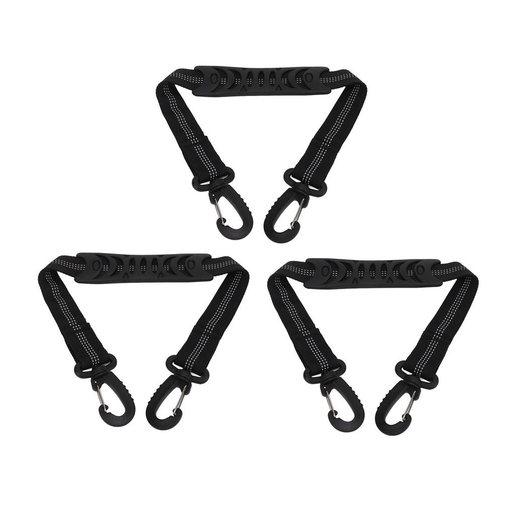 3 Pcs Roller Skate Leash Nylon Ski Boots Carrier Strap Snowboard Boot Carrier Strap for Carrying Skate Shoes Black