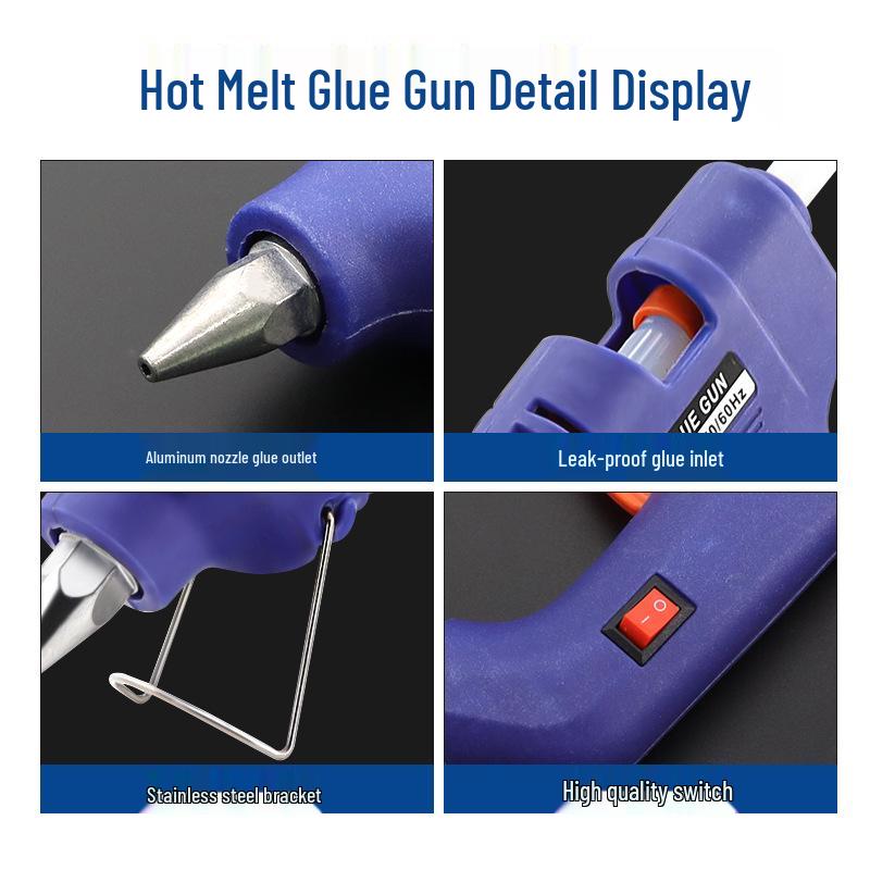 20W DIY Hot Melt Glue Gun for Household & Children's Crafts - Includes 11mm Glue Sticks