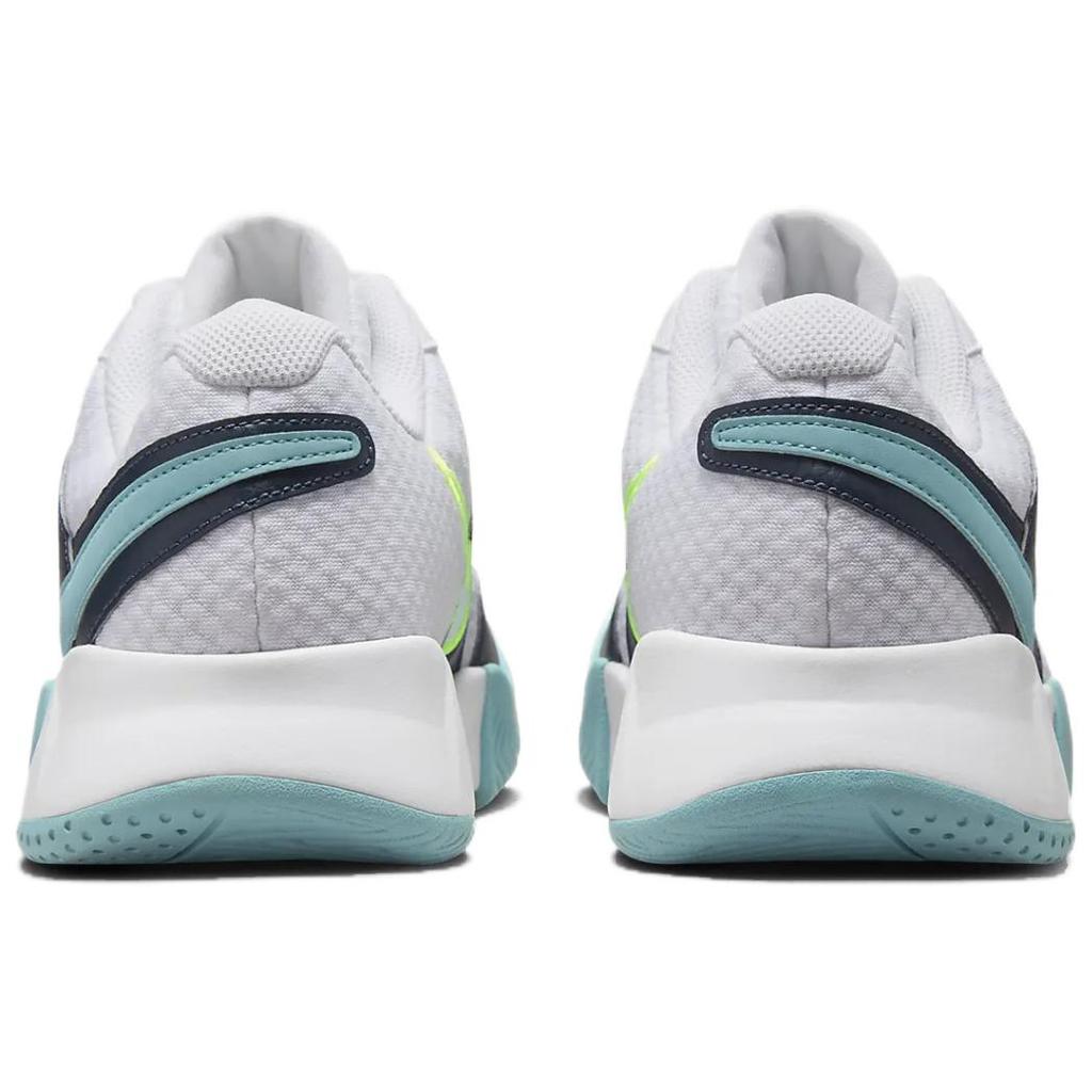 NikeCourt Lite 4 White Armory Navy Denim Turquoise Volt FD6574-101 Men's Tennis Shoes
