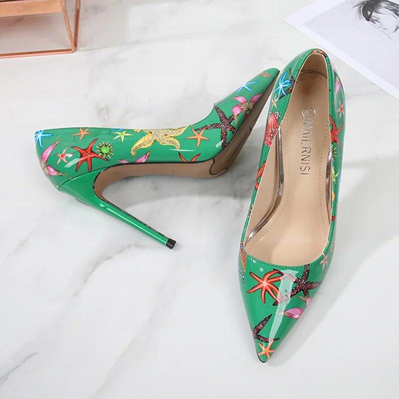 Moteriški 12 cm aukštakulniai moteriški stiletto smailianosiai aukštakulniai mada seksuali podiumo 12 cm kulnas WZ