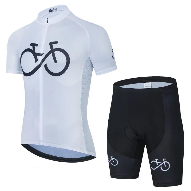 Mens Cycling Jersey Bib Shorts Set Breathable Quick-Dry Performance Wear Mountain Bike Ride