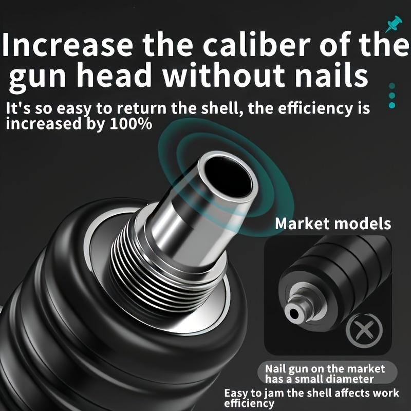 Heavy-Duty 5-Speed Adjustable Nail Gun - Quiet, Fast-Firing, Easy Assembly for Concrete/Steel/Gypsum Walls, DIY & Renovation (Nails Not Included)