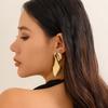 Vintage Metal Irregular Twisted Stud Earring for Women Trend Gold Color Geometric Piercing Earring Zircon Accessories 2024 New