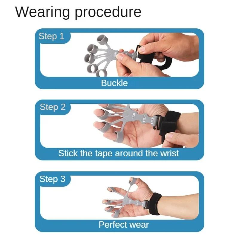 Fingerklemme Fingerübungsgerät Gitarrenfingerübungsgerät 6 Widerstandsstufen Erholung Physikalische Werkzeuge Handstärker