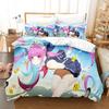3D Print Anime Kawaii Girls Minato Aqua Bedding Set Single Twin Full Queen King Size Bed Set Adult Kid Bedroom Duvet cover Sets