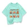 Children Short Sleeved Tees Tshirt Cute Capibara Kids Cotton O-neck Casual Tops Loose T-shirt For Summer Teen Boys Clothes