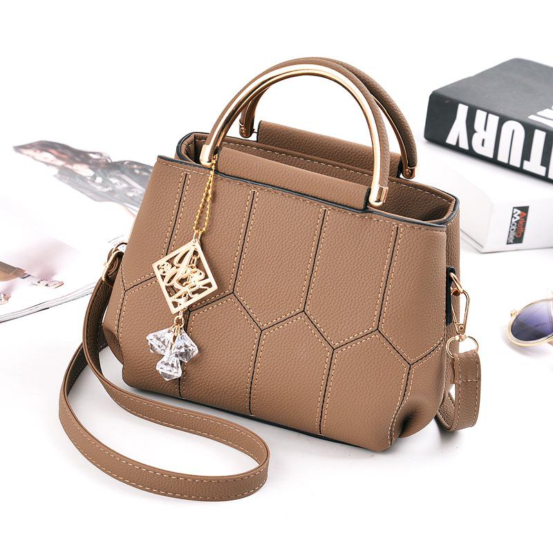 Women Bag PU Female Bag Light Color Handbag Square Bag Female Shoulder Bag Casual Messenger Bag