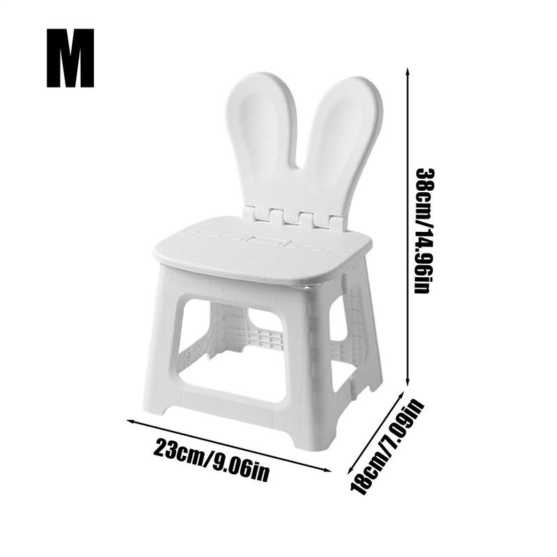 Step Stool For Kids Bunny Dinosaur Foldable Step Stool With Back Support Thickened Decorative Small Sitting Stool For Home
