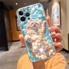 Phone Case For iPhone 17 Pro Max Air 16 15 14 13 Pro Max 15 16 Pro 15Plus Flower Cat Silicone Cover