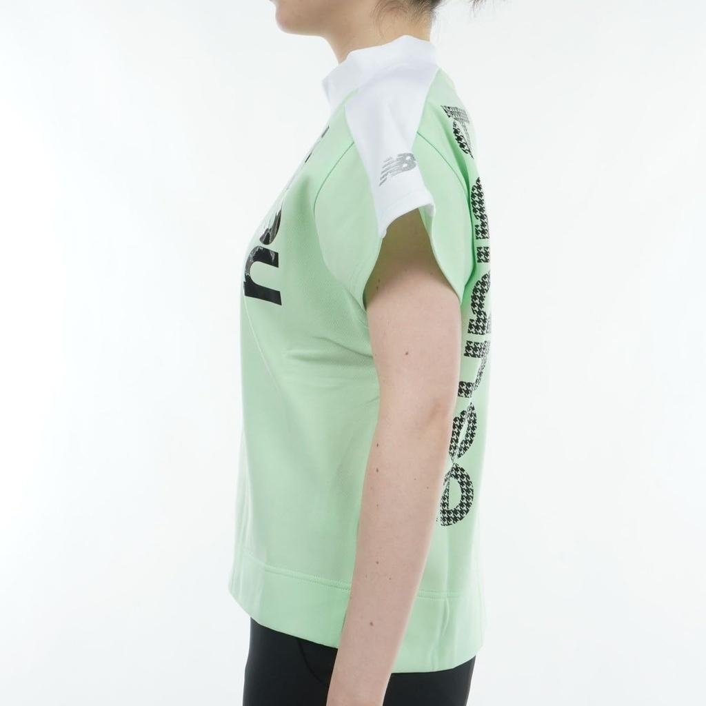 Golf Short Sleeve Mock Neck Sweatshirt Shape Green 1 [New Balance] Women's (Lightweight, Retention, Stretch) / 012-4164501 130_Light [M]
