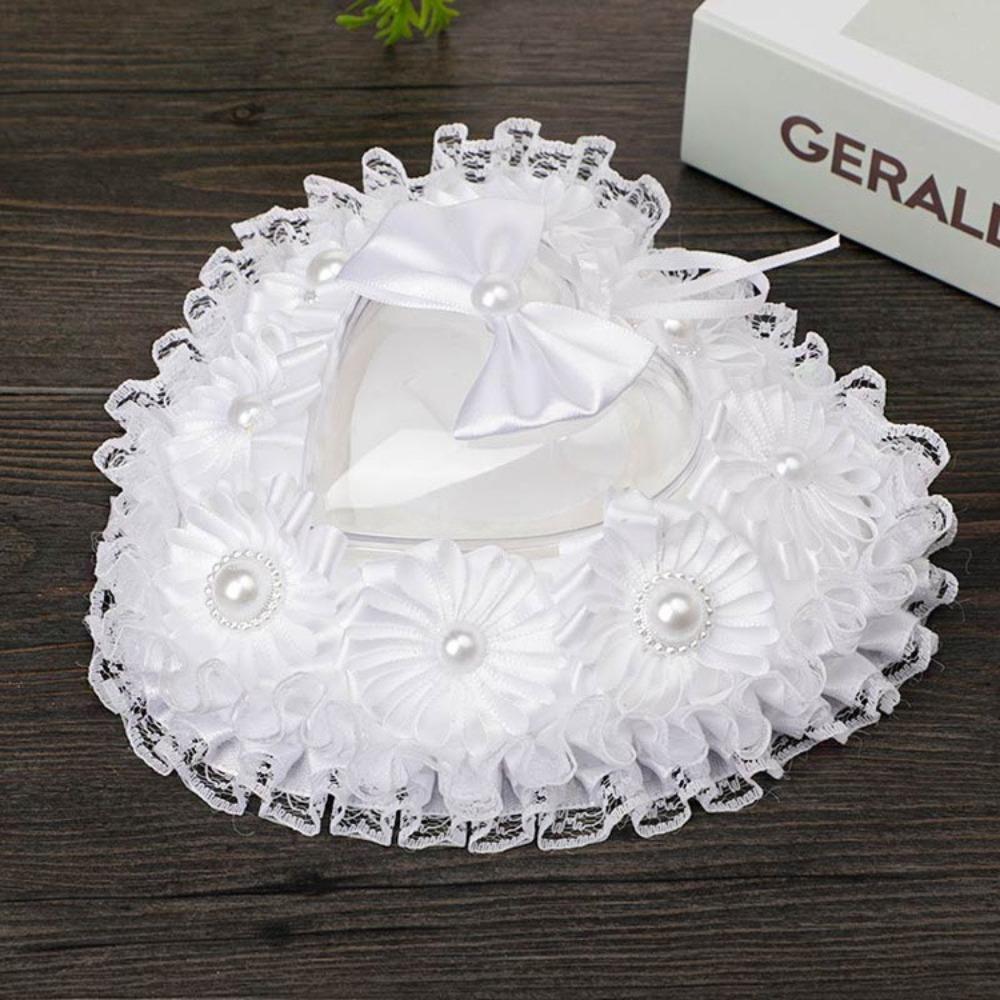 Flower Decorated Ring Bearer Box Luxury Proposal Ring Box Creative Wedding Ring Box  Engagement