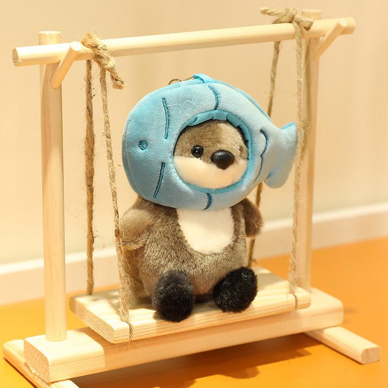 Otter Plush Cute Little Otter Plush Doll Fish Head Starfish Otter Pendant Doll Cute Girl Heart Creative Gift 11cm