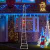LED-Weihnachtsleiter-Lichterkette mit Weihnachtsmannfigur für drinnen und draußen, ideal für die Weihnachtsdekoration im Haus und Garten.