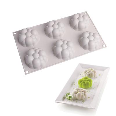 Mold din silicon în formă de nor cu 6 cavități. Unelte pentru decorarea torturilor