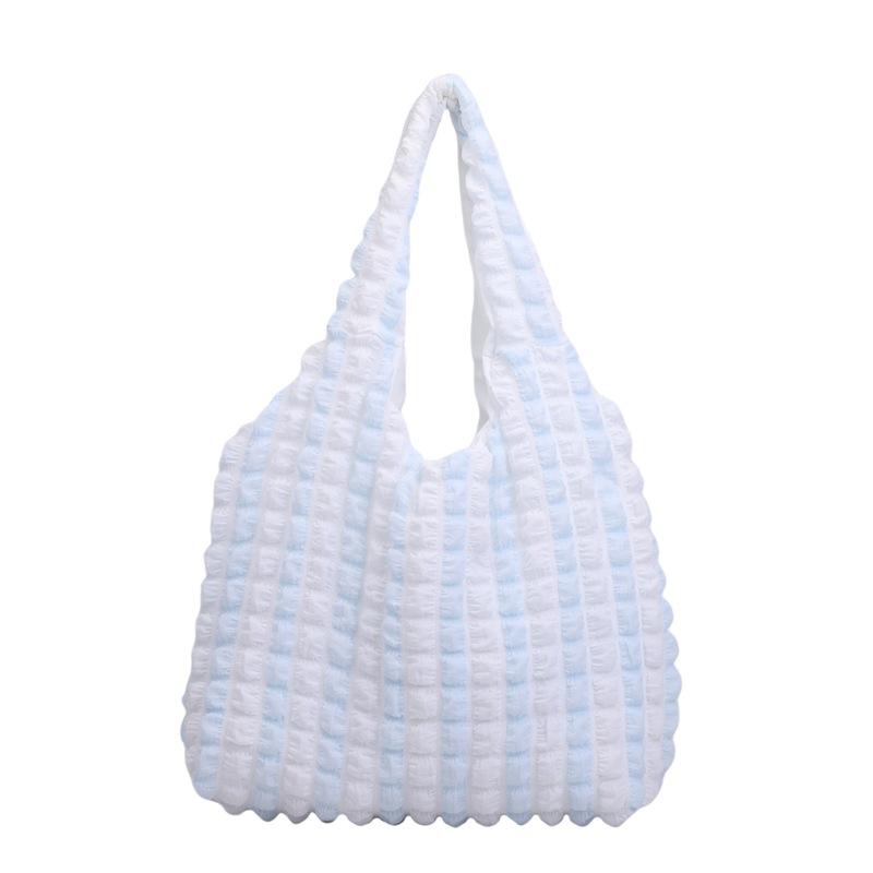 Personalized pleated bubble bag new casual fashion large capacity shoulder underarm portable tote bag