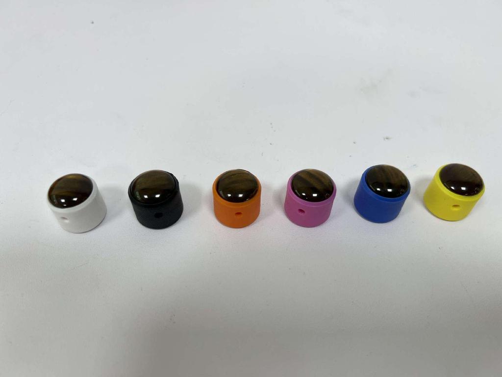 Plastic Volume Knobs for Electric and Bass Guitars: Inlaid Design with Switch Cap