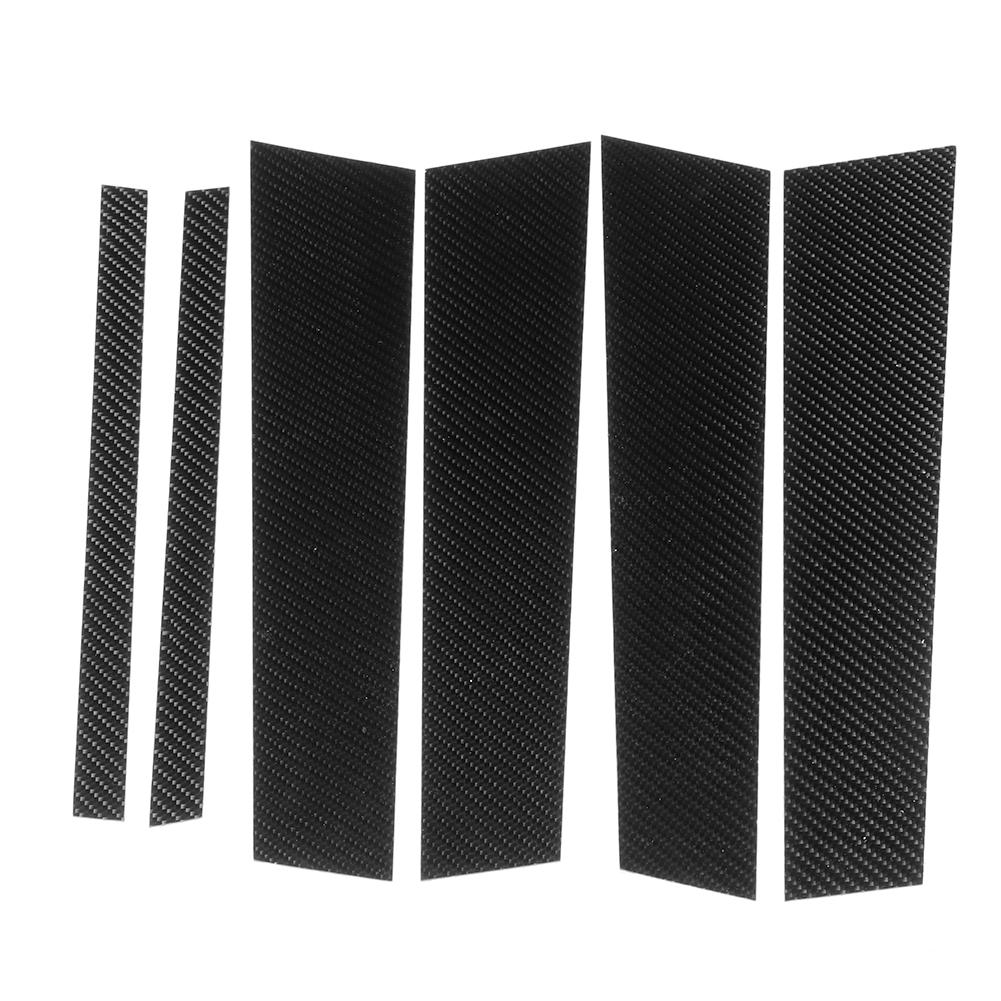 6Pcs Set B Pillar Trim Carbon Fiber Exterior Cover Decor Fit for X1 E84 2011‑2015