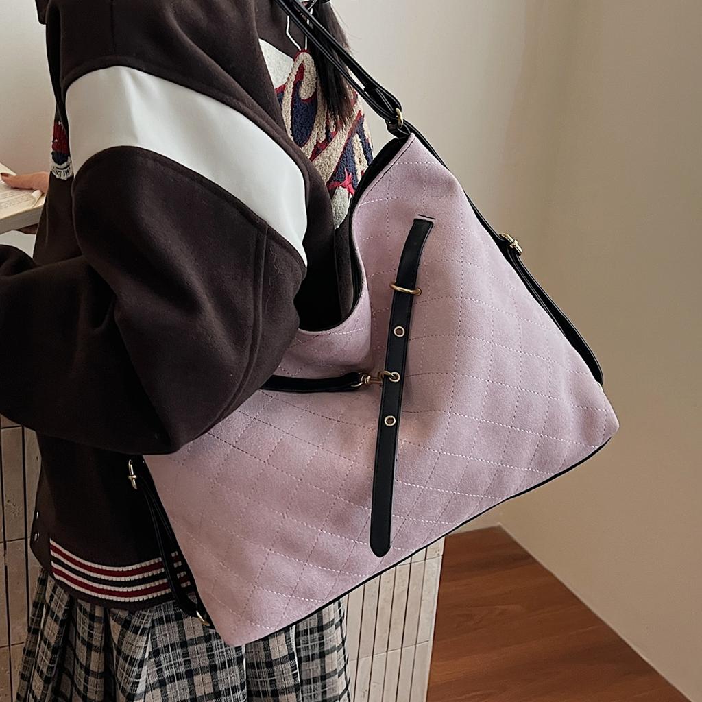 Autumn and winter retro suede tote bag women's 2025 new multi-functional backpack large-capacity commuter shoulder messenger bag