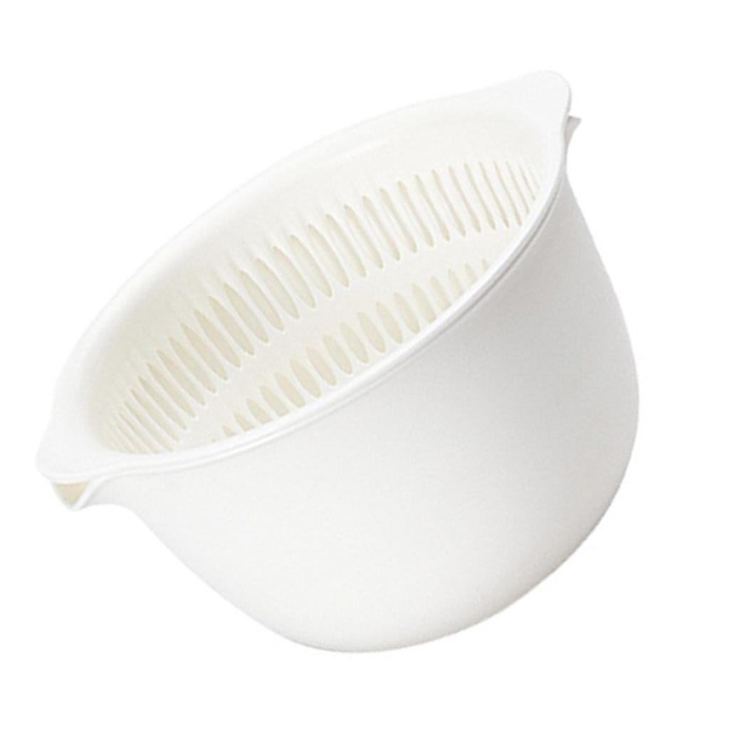 Doppelschichtiges Gemüsewaschbecken, Kunststoffsieb, Gemüsekorb für Küche und Wohnzimmer