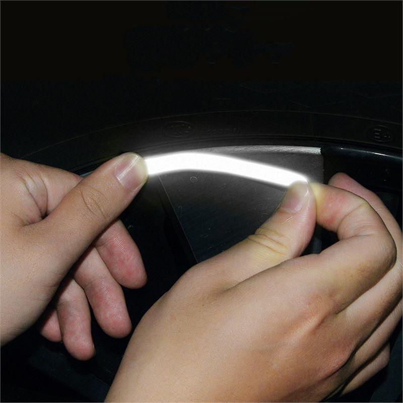 Self-adhesive Car Tire Reflective Stripes 20PCS Waterproof Night Warning Stickers for Wheel Hub Safety Driving