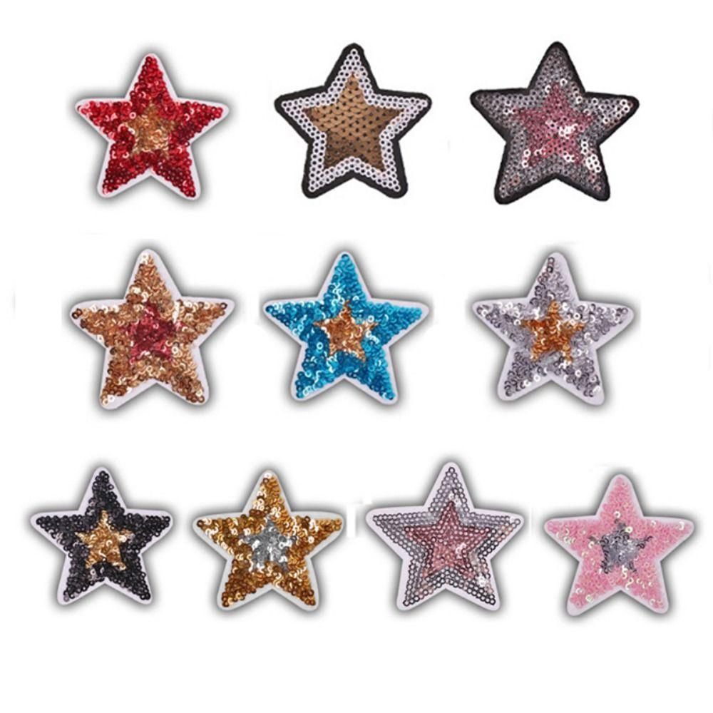 

30 шт блесток вышитые нашивки золото серебро красный эмблема патч одежда DIY аппликации