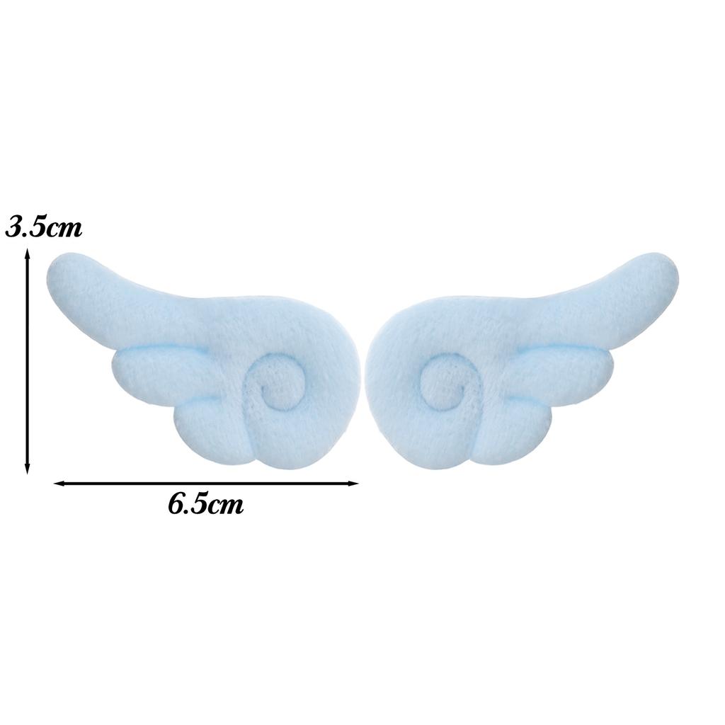8/2pcs Ins Double-sided Angel Wing Broochs High-value Hair Clips DIY Plush Wings White Blue DIY Material