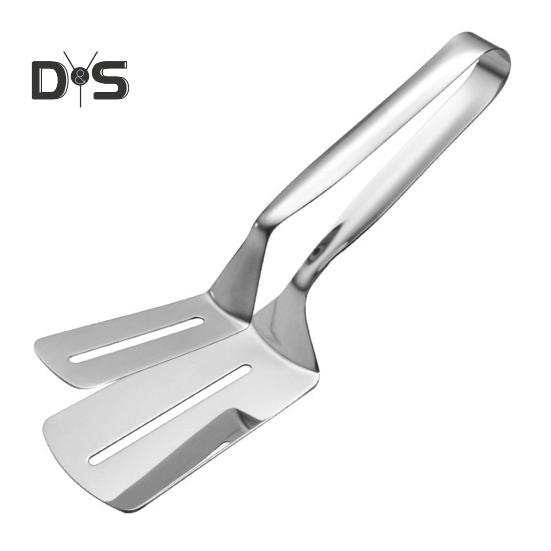 Doppelseitiger Spatelclip, Grillklammerzange zum Grillen, Kochen, Edelstahl-Lebensmittel-Flip-Clip, Mehrzweck-Küchenzange für Zuhause und draußen