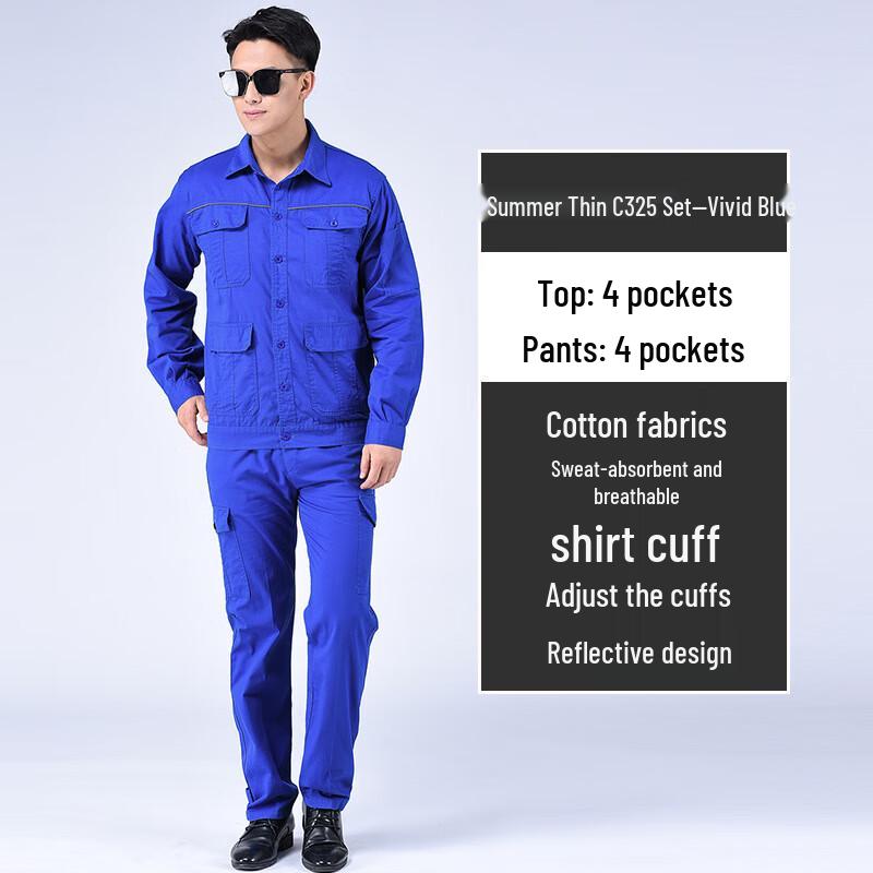 Men s Summer Thin Work Uniform Set XL