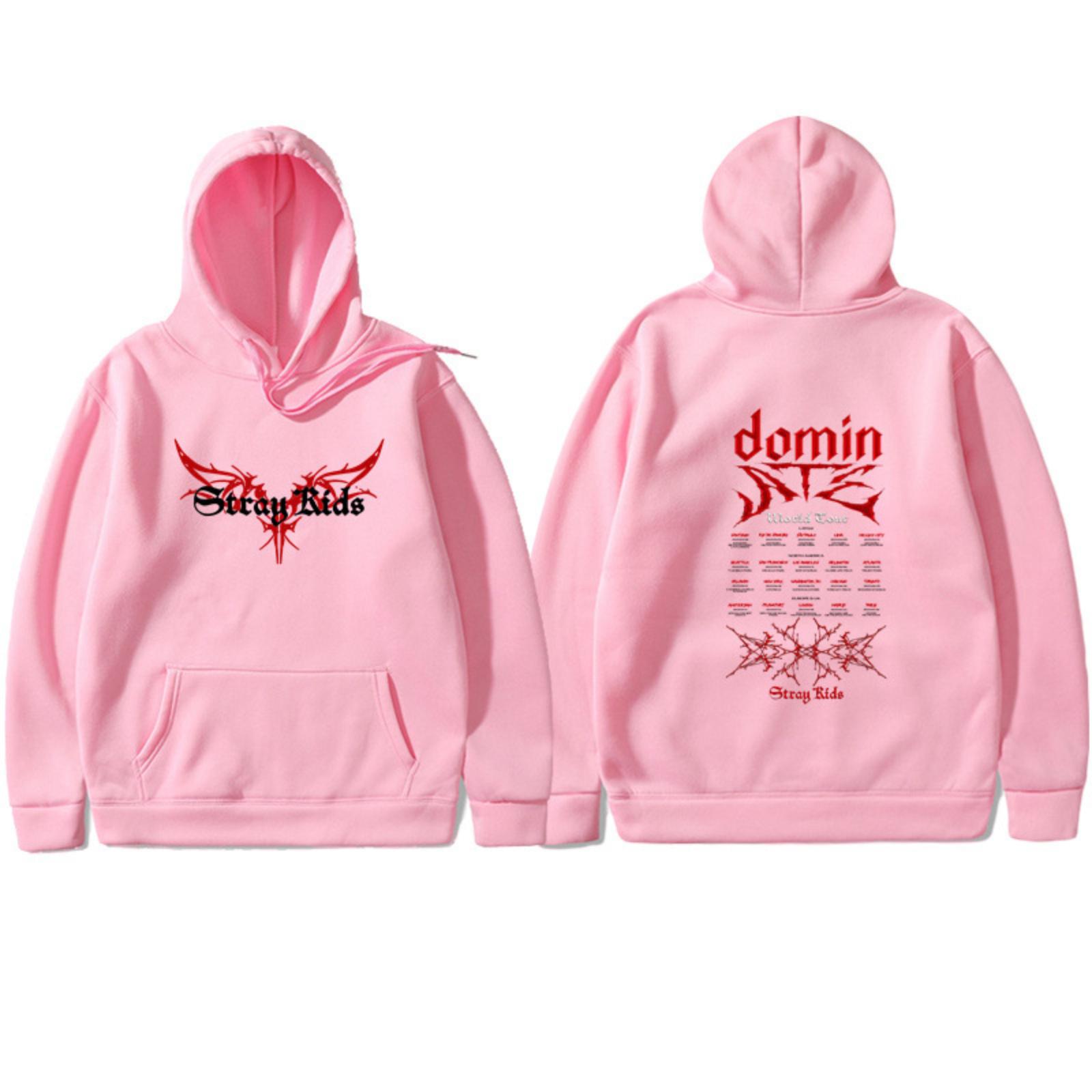 Women s Long,sleeved Printed Hooded Sweatshirt XXXL розовый
