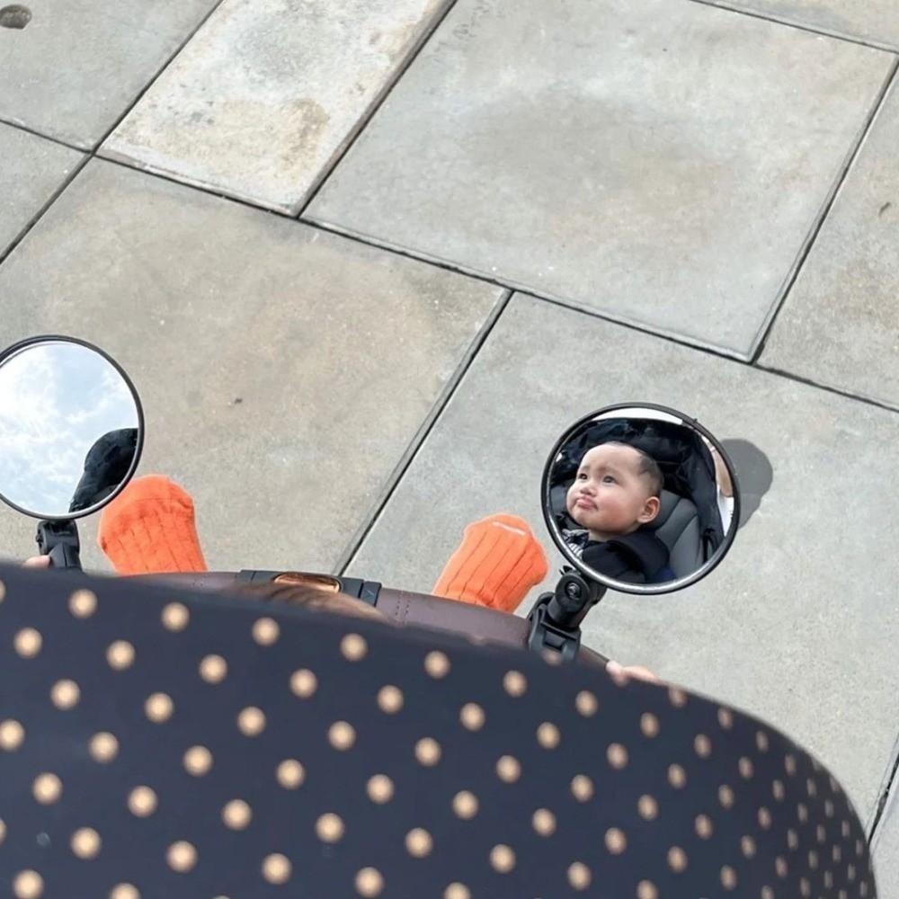Wide Angle Stroller Rearview Mirror Shatterproof Universal Wide Angle Convex E-Bike