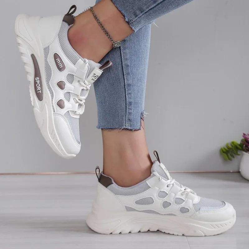 Casual Running Sneakers Fashion Fitness Sports Women Shoes Spring and Autumn Breathable Mesh Shoes Comfortable Jogging Trainers