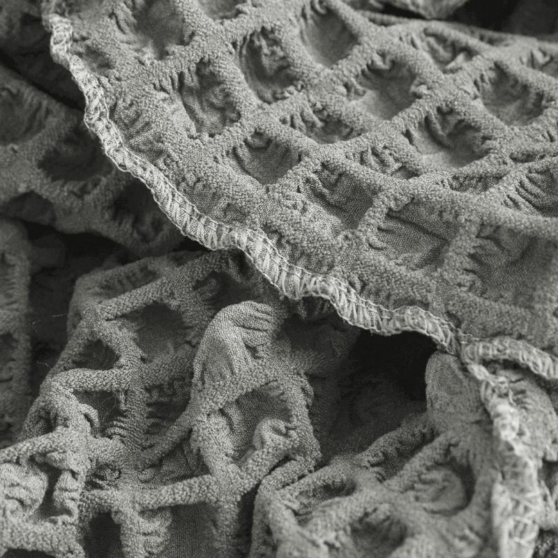 1ks Potah na pohovku pro jídelnu Pohovku Seersucker Texturovaný chránič pohovky se skládanou sukní pro pohovku ve tvaru písmene U a sekční pohovku ve tvaru písmene U