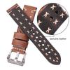 Handmade Watch Strap with Retro Stainless Steel Buckle 4 Colors 22mm 24mm Men Women Genuine Leather Watchcand Belt Bracelt