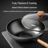 ASD Titanium Non-Stick Iron Stir-Fry Wok