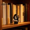 Black And White Skull Decor Dark Style Halloween Ornament, Mini 3D Printed Hooded Compact Desk Decoration Exquisite Details Sculpture, for Bookshelf